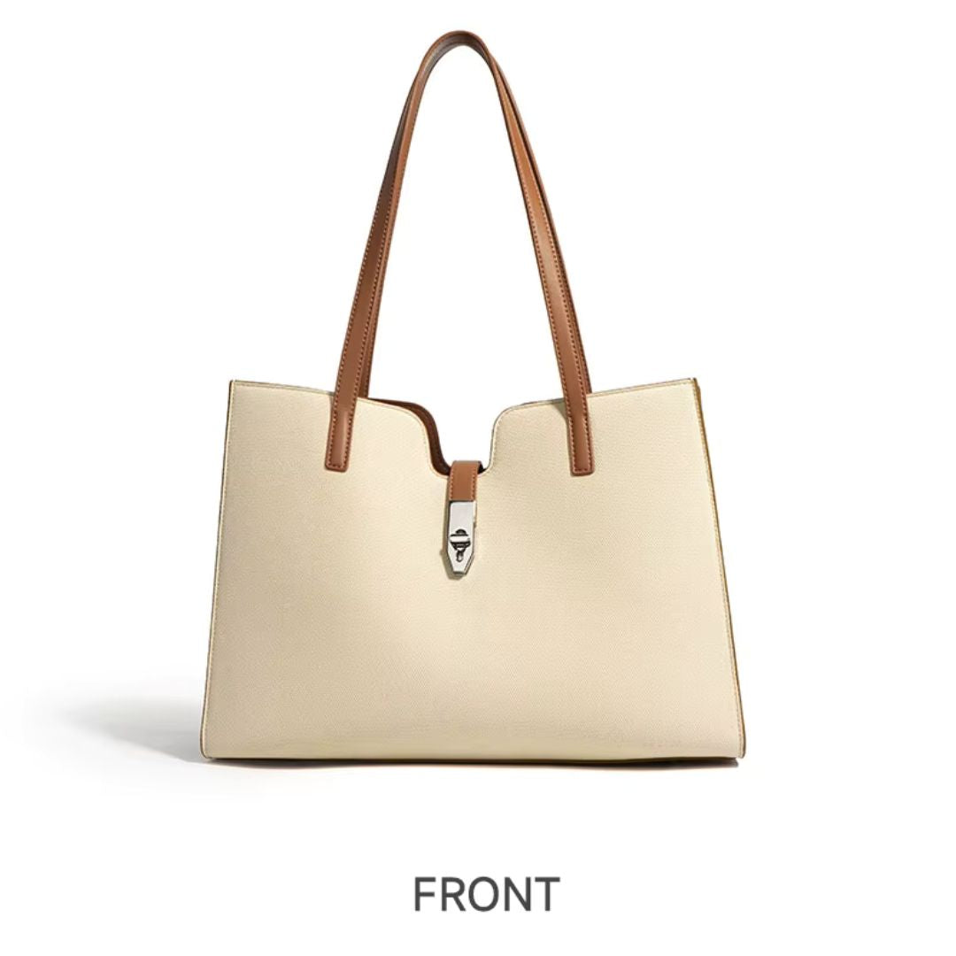Leslie Bag in Pure Leather & Canvas